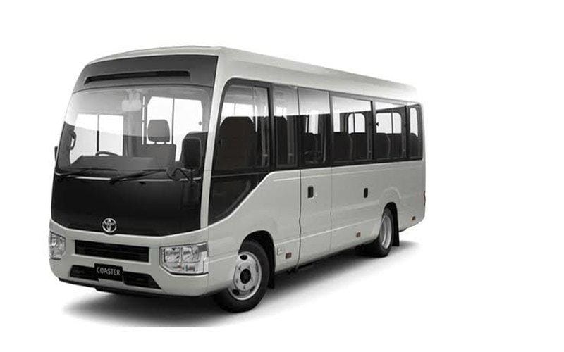 Toyota Coaster Bus for private airport transfer in Hurghada